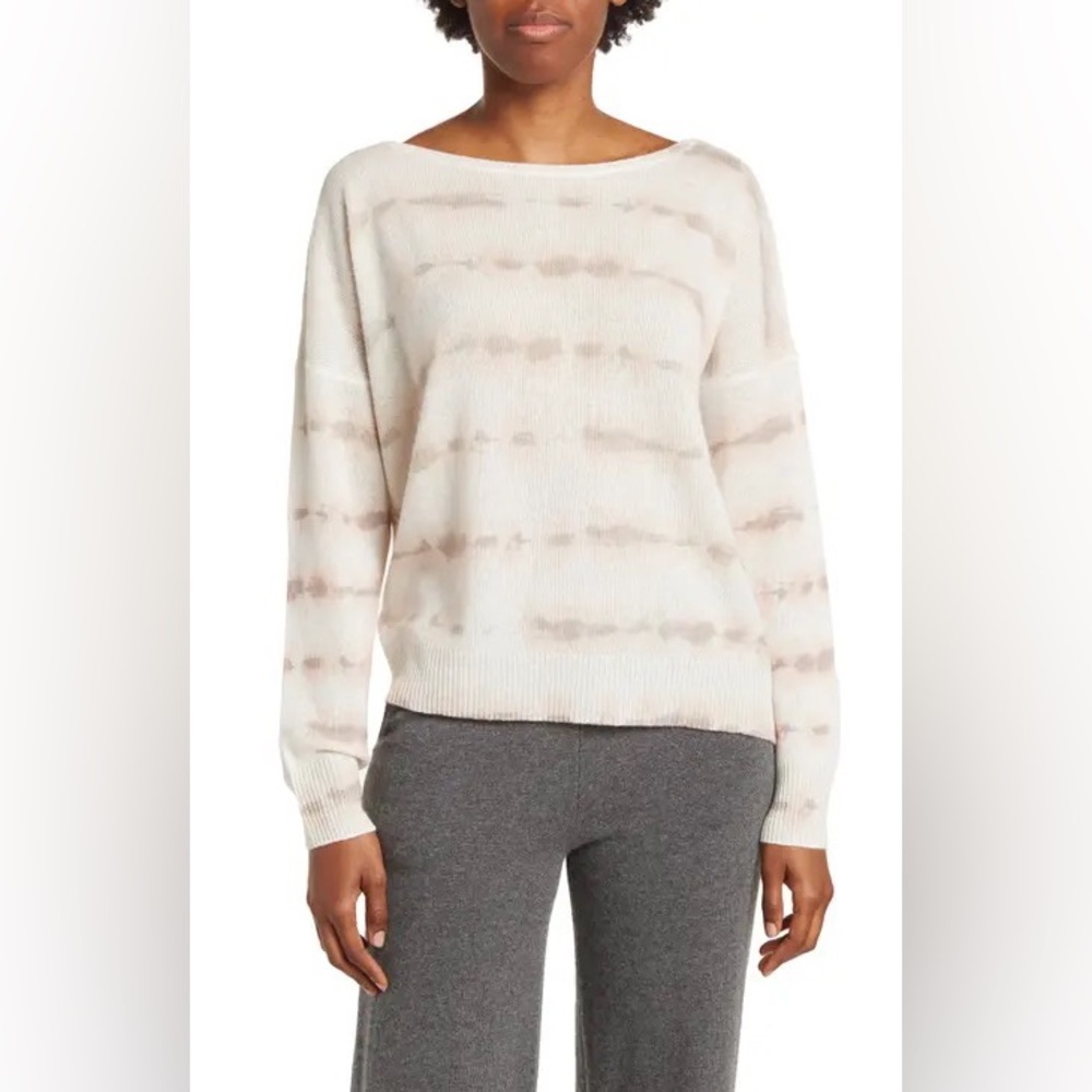 NWT 360 Cashmet Stella Tie Dye Light Sweater SZ S